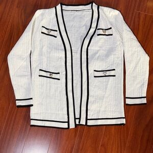 Elegant White and Black Women's Set